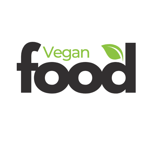 Black and Green Vegan Food Logo