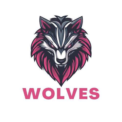 Dark Illustrative Wolves Gaming Logo